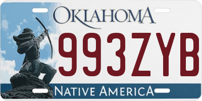 OK license plate 993ZYB