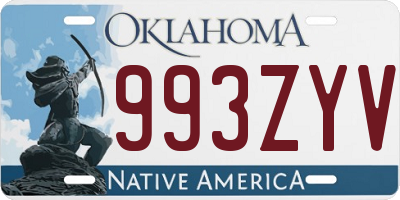 OK license plate 993ZYV