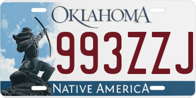 OK license plate 993ZZJ