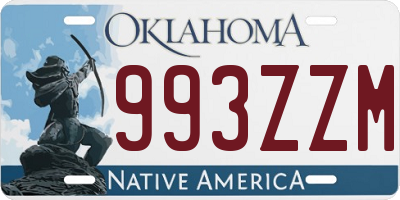 OK license plate 993ZZM
