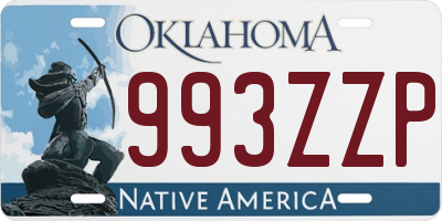 OK license plate 993ZZP