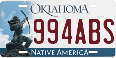 OK license plate 994ABS