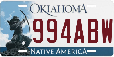 OK license plate 994ABW