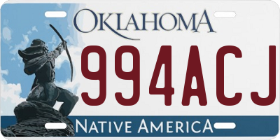 OK license plate 994ACJ