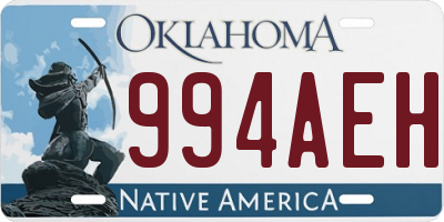 OK license plate 994AEH