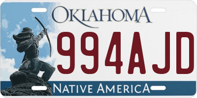 OK license plate 994AJD