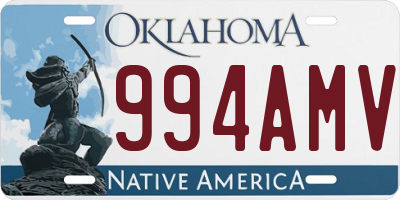 OK license plate 994AMV