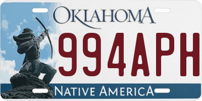 OK license plate 994APH