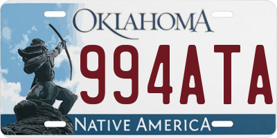OK license plate 994ATA