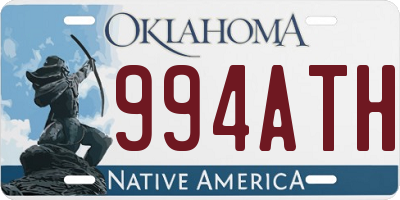 OK license plate 994ATH