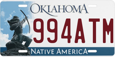 OK license plate 994ATM