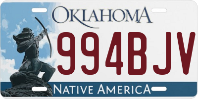 OK license plate 994BJV