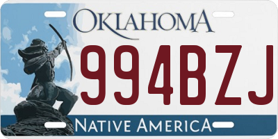 OK license plate 994BZJ