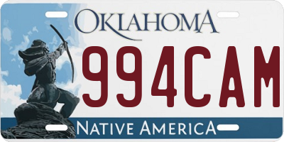 OK license plate 994CAM