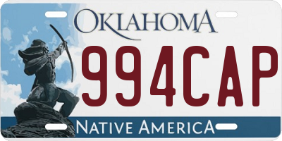 OK license plate 994CAP