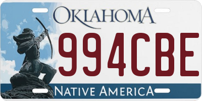 OK license plate 994CBE