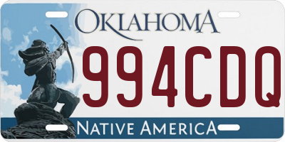 OK license plate 994CDQ