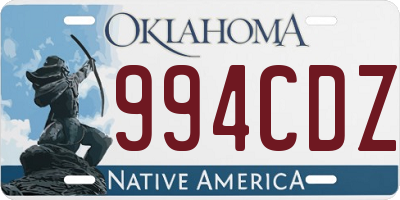 OK license plate 994CDZ