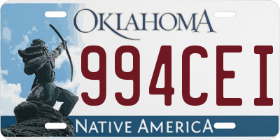 OK license plate 994CEI