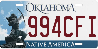 OK license plate 994CFI