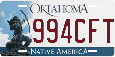 OK license plate 994CFT