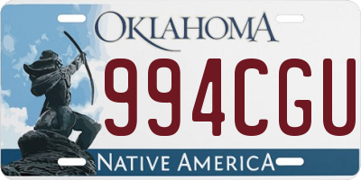 OK license plate 994CGU