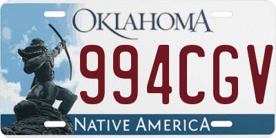 OK license plate 994CGV
