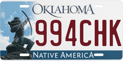 OK license plate 994CHK