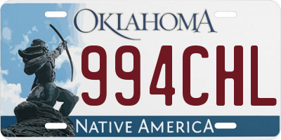 OK license plate 994CHL