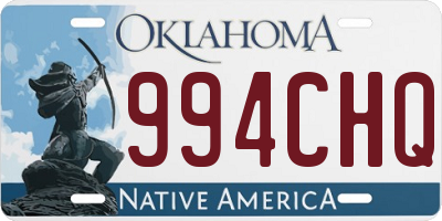 OK license plate 994CHQ