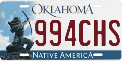 OK license plate 994CHS