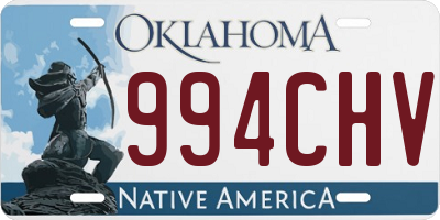 OK license plate 994CHV