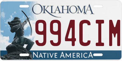 OK license plate 994CIM