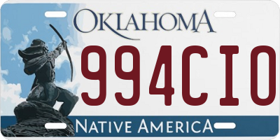 OK license plate 994CIO