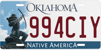 OK license plate 994CIY