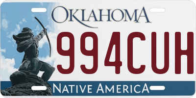 OK license plate 994CUH