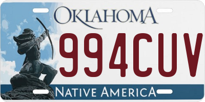 OK license plate 994CUV