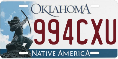 OK license plate 994CXU