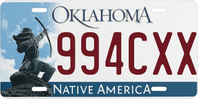 OK license plate 994CXX