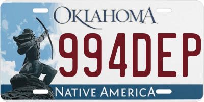 OK license plate 994DEP