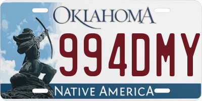 OK license plate 994DMY