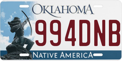 OK license plate 994DNB