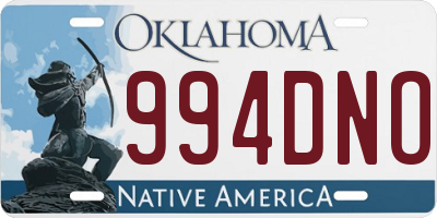 OK license plate 994DNO