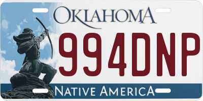 OK license plate 994DNP