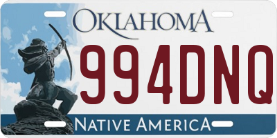 OK license plate 994DNQ