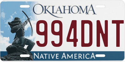 OK license plate 994DNT