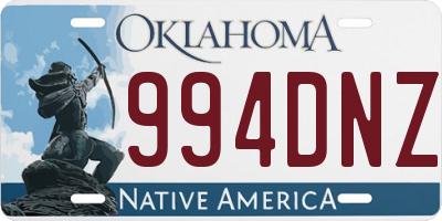 OK license plate 994DNZ