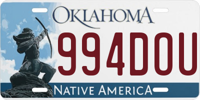 OK license plate 994DOU