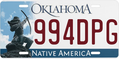 OK license plate 994DPG