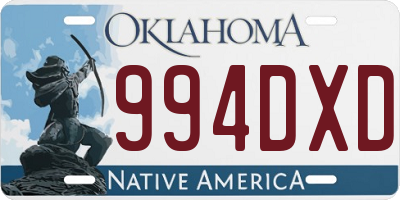 OK license plate 994DXD